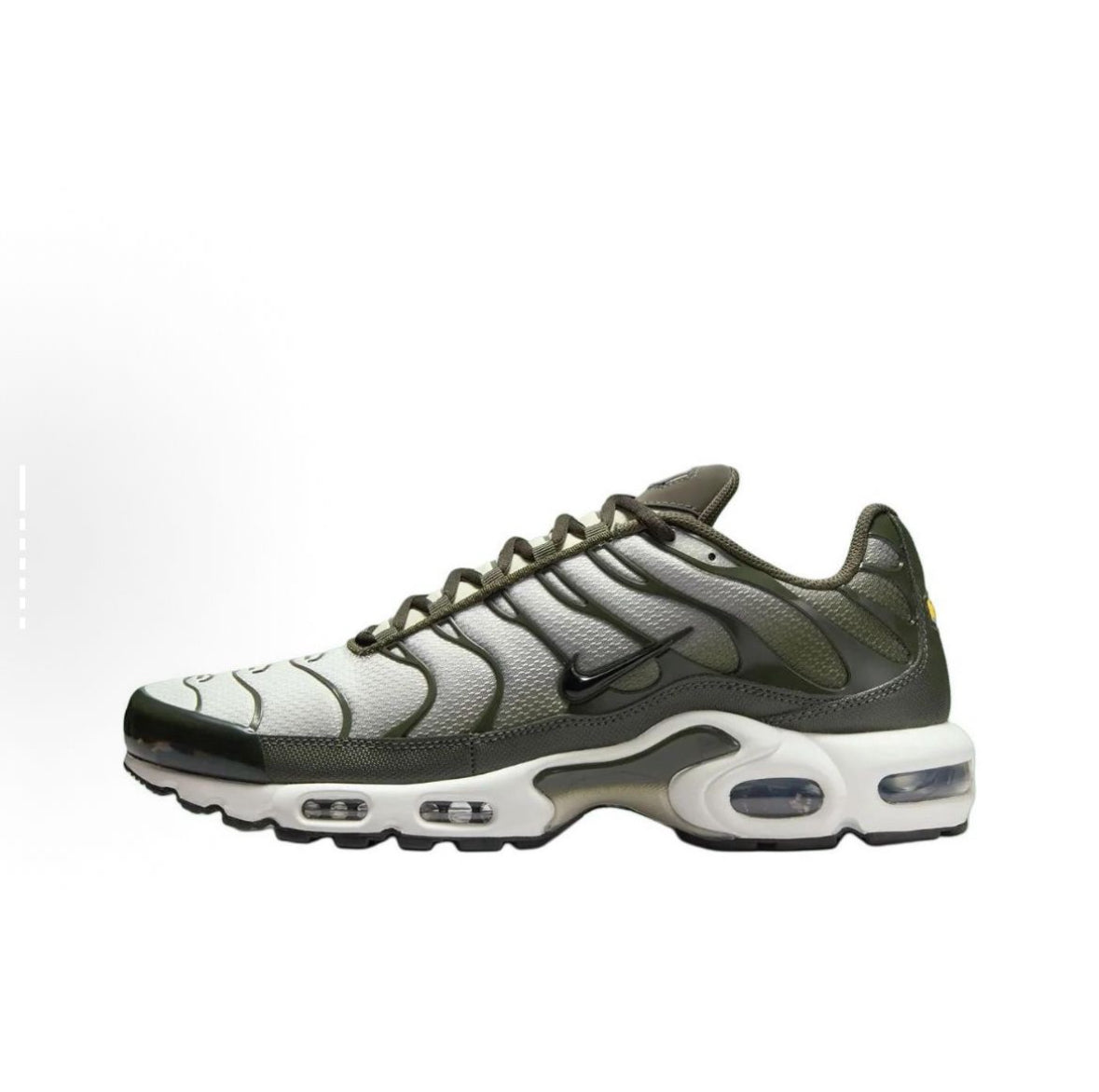 NIKE OLIVE WHITE AIRMAXPLUS